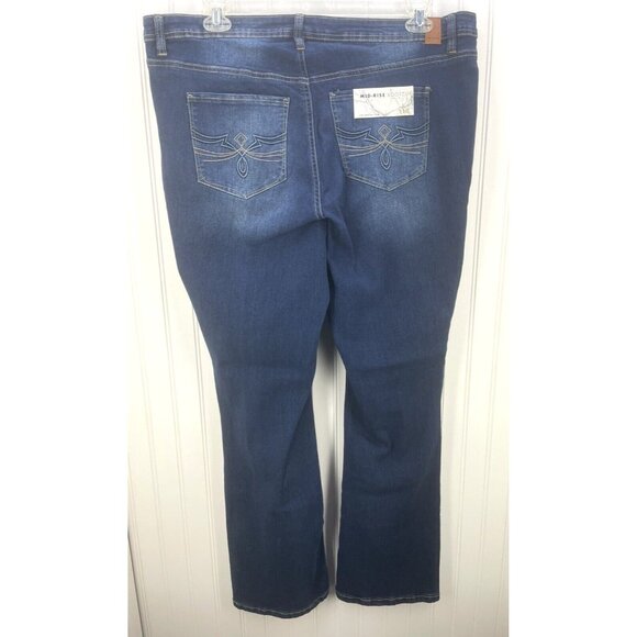 YMI Denim - YMI Midrise Bootcut Jeans Dark Wash Women's Size 16 Style EP901656 NWT